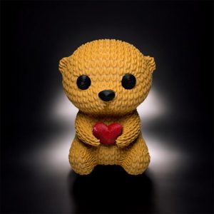 Dikiş Dokulu Kalp Tutan Ayıcık Biblo