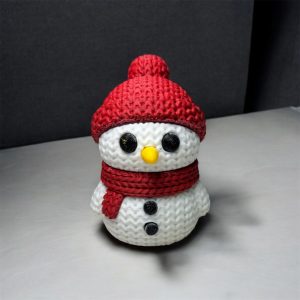 Örgü Desenli Kardan Adam Biblo