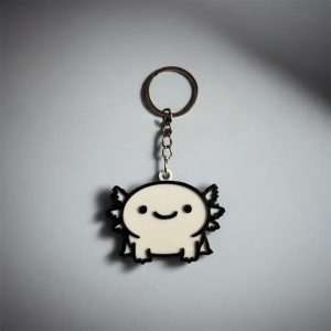 2D Sevimli Axolotl Anahtarlık